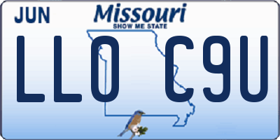 MO license plate LL0C9U