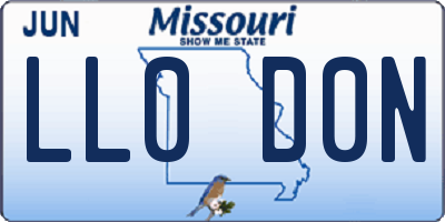 MO license plate LL0D0N
