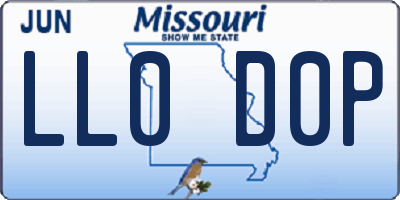 MO license plate LL0D0P