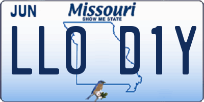 MO license plate LL0D1Y