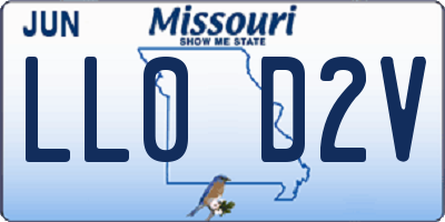 MO license plate LL0D2V