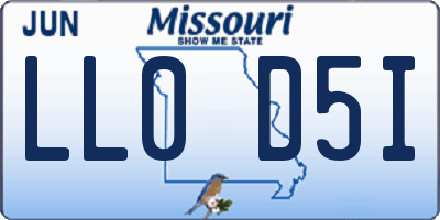 MO license plate LL0D5I