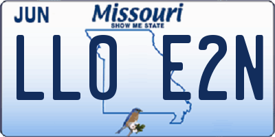 MO license plate LL0E2N