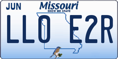 MO license plate LL0E2R