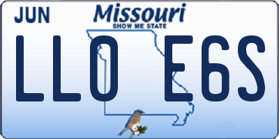 MO license plate LL0E6S