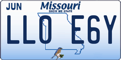 MO license plate LL0E6Y