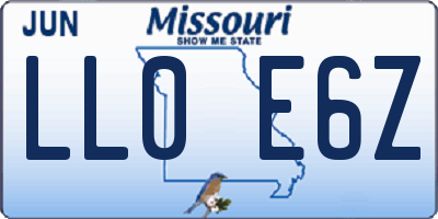 MO license plate LL0E6Z