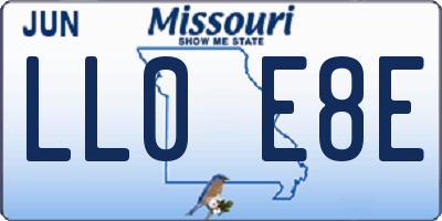 MO license plate LL0E8E
