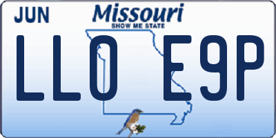 MO license plate LL0E9P