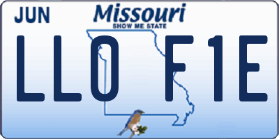 MO license plate LL0F1E