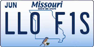 MO license plate LL0F1S
