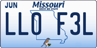 MO license plate LL0F3L
