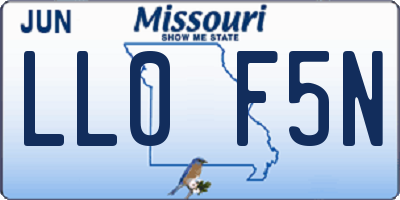 MO license plate LL0F5N