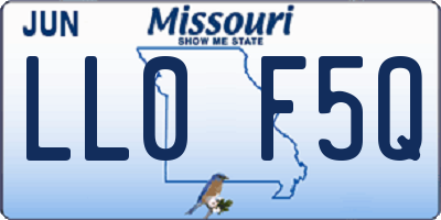 MO license plate LL0F5Q