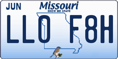 MO license plate LL0F8H