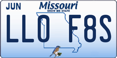 MO license plate LL0F8S