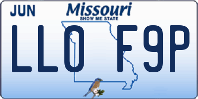 MO license plate LL0F9P