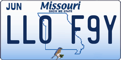 MO license plate LL0F9Y
