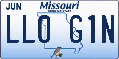 MO license plate LL0G1N