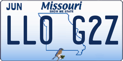 MO license plate LL0G2Z