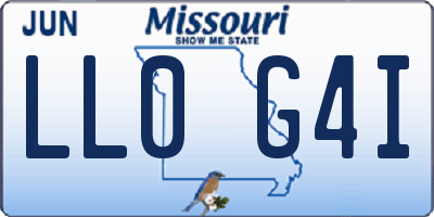 MO license plate LL0G4I