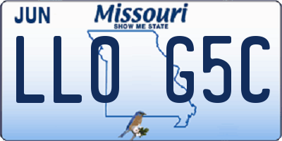 MO license plate LL0G5C