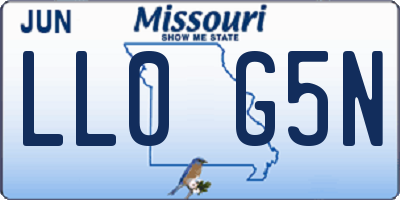 MO license plate LL0G5N