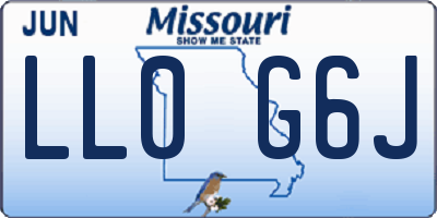 MO license plate LL0G6J
