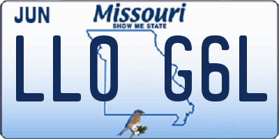 MO license plate LL0G6L