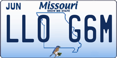 MO license plate LL0G6M