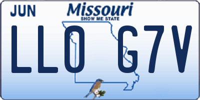 MO license plate LL0G7V