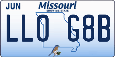 MO license plate LL0G8B