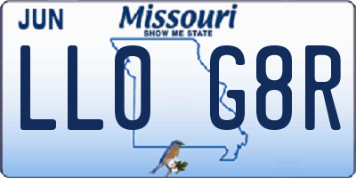 MO license plate LL0G8R