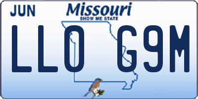 MO license plate LL0G9M