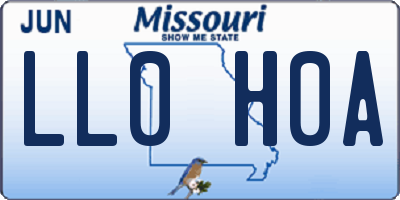 MO license plate LL0H0A
