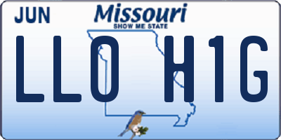 MO license plate LL0H1G