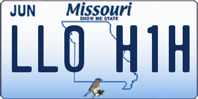 MO license plate LL0H1H