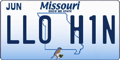 MO license plate LL0H1N