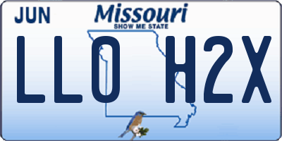 MO license plate LL0H2X