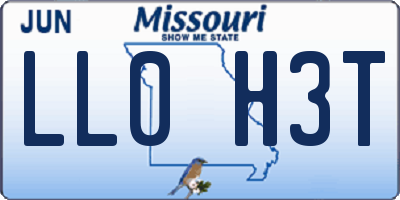 MO license plate LL0H3T