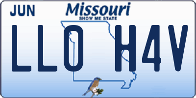 MO license plate LL0H4V
