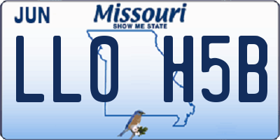 MO license plate LL0H5B