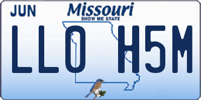 MO license plate LL0H5M