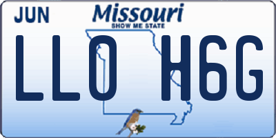 MO license plate LL0H6G