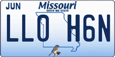 MO license plate LL0H6N