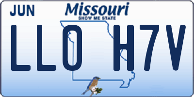 MO license plate LL0H7V