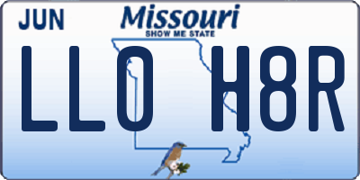 MO license plate LL0H8R