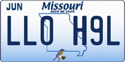 MO license plate LL0H9L