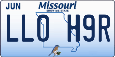 MO license plate LL0H9R
