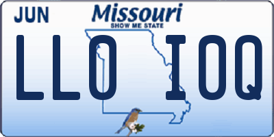 MO license plate LL0I0Q